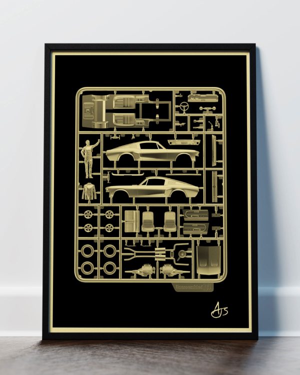 FranksFastback_Gold_Metallic_A3_Framed
