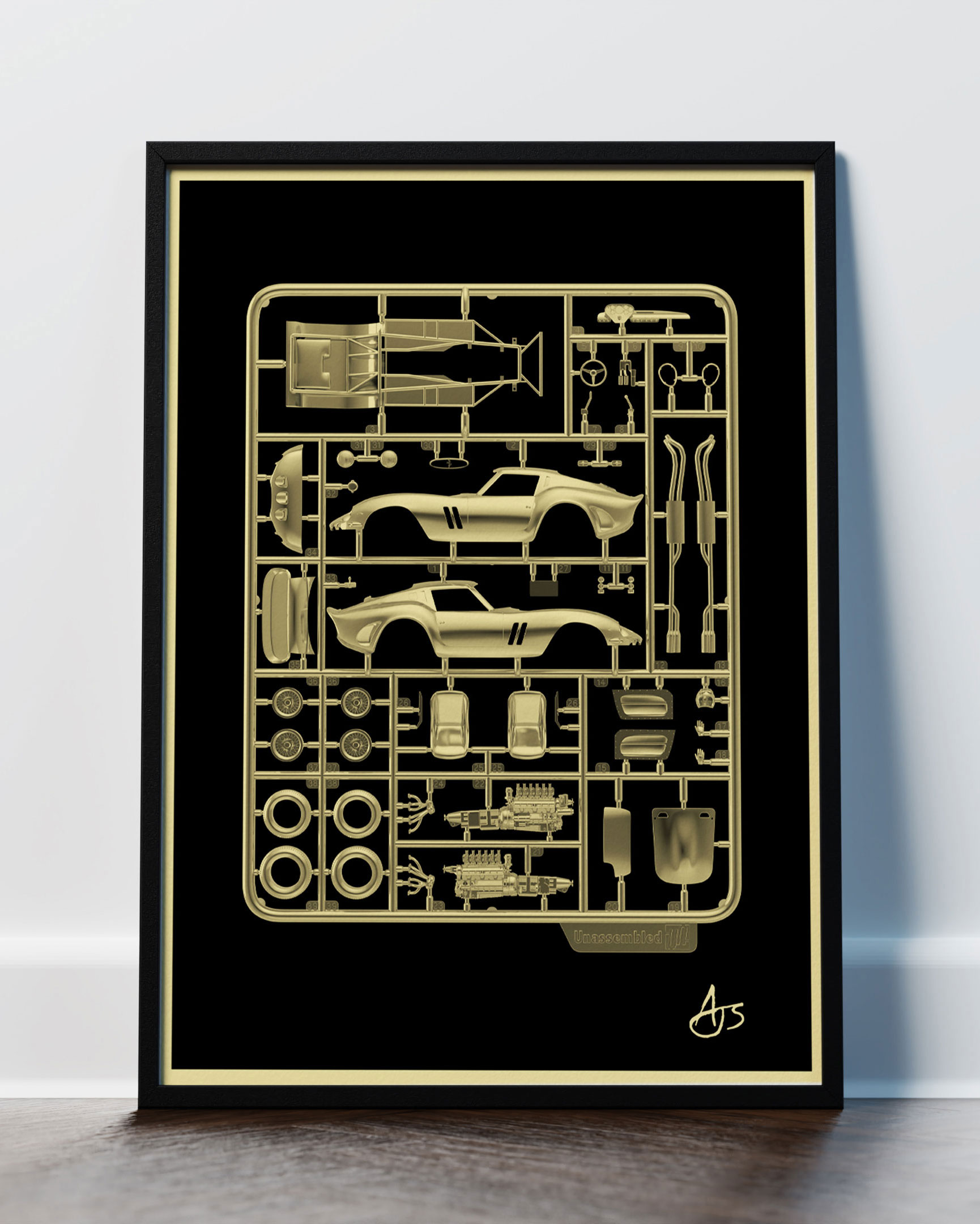 ItalianStallion_Gold_Metallic_A3_Framed_Mockup